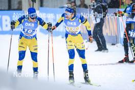 10.12.2022, Hochfilzen, Austria (AUT): Sebastian Samuelsson (SWE), Peppe Femling (SWE), (l-r) -  IBU World Cup Biathlon, relay men, Hochfilzen (AUT). www.nordicfocus.com. © Manzoni/NordicFocus. Every downloaded picture is fee-liable.