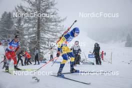 10.12.2022, Hochfilzen, Austria (AUT): David Komatz (AUT), Jesper Nelin (SWE), (l-r) -  IBU World Cup Biathlon, relay men, Hochfilzen (AUT). www.nordicfocus.com. © Manzoni/NordicFocus. Every downloaded picture is fee-liable.
