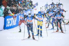 10.12.2022, Hochfilzen, Austria (AUT): Sturla Holm Laegreid (NOR), Jesper Nelin (SWE), (l-r) -  IBU World Cup Biathlon, relay men, Hochfilzen (AUT). www.nordicfocus.com. © Manzoni/NordicFocus. Every downloaded picture is fee-liable.