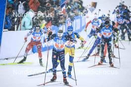 10.12.2022, Hochfilzen, Austria (AUT): Sturla Holm Laegreid (NOR), Jesper Nelin (SWE), (l-r) -  IBU World Cup Biathlon, relay men, Hochfilzen (AUT). www.nordicfocus.com. © Manzoni/NordicFocus. Every downloaded picture is fee-liable.