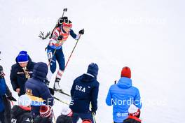11.12.2022, Hochfilzen, Austria (AUT): Joanne Reid (USA) -  IBU World Cup Biathlon, relay women, Hochfilzen (AUT). www.nordicfocus.com. © Manzoni/NordicFocus. Every downloaded picture is fee-liable.