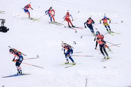 11.12.2022, Hochfilzen, Austria (AUT): Deedra Irwin (USA), Suvi Minkkinen (FIN), Anna Weidel (GER), (l-r) -  IBU World Cup Biathlon, relay women, Hochfilzen (AUT). www.nordicfocus.com. © Manzoni/NordicFocus. Every downloaded picture is fee-liable.
