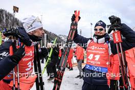 09.12.2022, Hochfilzen, Austria (AUT): Sturla Holm Laegreid (NOR), Filip Fjeld Andersen (NOR), (l-r) -  IBU World Cup Biathlon, sprint men, Hochfilzen (AUT). www.nordicfocus.com. © Manzoni/NordicFocus. Every downloaded picture is fee-liable.