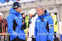 09.12.2022, Hochfilzen, Austria (AUT): Janis Berzins  (LAT), Borut Nunar (SLO) IBU Race Director World Cup, (l-r) -  IBU World Cup Biathlon, sprint men, Hochfilzen (AUT). www.nordicfocus.com. © Manzoni/NordicFocus. Every downloaded picture is fee-liable.