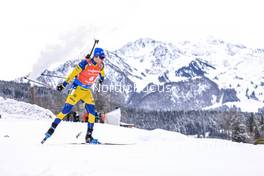 09.12.2022, Hochfilzen, Austria (AUT): Sebastian Samuelsson (SWE) -  IBU World Cup Biathlon, sprint men, Hochfilzen (AUT). www.nordicfocus.com. © Manzoni/NordicFocus. Every downloaded picture is fee-liable.