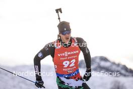 09.12.2022, Hochfilzen, Austria (AUT): Daniele Fauner (ITA) -  IBU World Cup Biathlon, sprint men, Hochfilzen (AUT). www.nordicfocus.com. © Manzoni/NordicFocus. Every downloaded picture is fee-liable.
