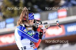 08.12.2022, Hochfilzen, Austria (AUT): Caroline Colombo (FRA) -  IBU World Cup Biathlon, sprint women, Hochfilzen (AUT). www.nordicfocus.com. © Manzoni/NordicFocus. Every downloaded picture is fee-liable.