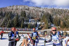 08.12.2022, Hochfilzen, Austria (AUT): Sophia Schneider (GER), Vanessa Voigt (GER), Juliane Fruehwirt (GER), (l-r) -  IBU World Cup Biathlon, sprint women, Hochfilzen (AUT). www.nordicfocus.com. © Manzoni/NordicFocus. Every downloaded picture is fee-liable.