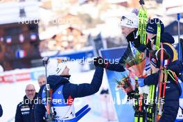 18.12.2022, Annecy-Le Grand Bornand, France (FRA): Vetle Sjaastad Christiansen (NOR), Johannes Dale (NOR), (l-r) - IBU World Cup Biathlon, mass men, Annecy-Le Grand Bornand (FRA). www.nordicfocus.com. © Manzoni/NordicFocus. Every downloaded picture is fee-liable.