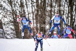 18.12.2022, Annecy-Le Grand Bornand, France (FRA): Sean Doherty (USA), Tuomas Harjula (FIN), (l-r) -  IBU World Cup Biathlon, mass men, Annecy-Le Grand Bornand (FRA). www.nordicfocus.com. © Thibaut/NordicFocus. Every downloaded picture is fee-liable.