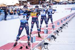 18.12.2022, Annecy-Le Grand Bornand, France (FRA): Sturla Holm Laegreid (NOR), Johannes Thingnes Boe (NOR), (l-r) -  IBU World Cup Biathlon, mass men, Annecy-Le Grand Bornand (FRA). www.nordicfocus.com. © Thibaut/NordicFocus. Every downloaded picture is fee-liable.