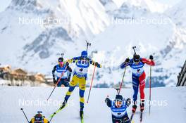 18.12.2022, Annecy-Le Grand Bornand, France (FRA): Martin Ponsiluoma (SWE), Fabien Claude (FRA), (l-r) -  IBU World Cup Biathlon, mass men, Annecy-Le Grand Bornand (FRA). www.nordicfocus.com. © Authamayou/NordicFocus. Every downloaded picture is fee-liable.