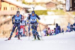 18.12.2022, Annecy-Le Grand Bornand, France (FRA): Filip Fjeld Andersen (NOR), Tarjei Boe (NOR), (l-r) -  IBU World Cup Biathlon, mass men, Annecy-Le Grand Bornand (FRA). www.nordicfocus.com. © Thibaut/NordicFocus. Every downloaded picture is fee-liable.