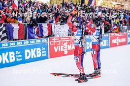 18.12.2022, Annecy-Le Grand Bornand, France (FRA): Emilien Claude (FRA), Fabien Claude (FRA), (l-r) -  IBU World Cup Biathlon, mass men, Annecy-Le Grand Bornand (FRA). www.nordicfocus.com. © Thibaut/NordicFocus. Every downloaded picture is fee-liable.