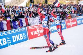 18.12.2022, Annecy-Le Grand Bornand, France (FRA): Emilien Claude (FRA), Fabien Claude (FRA), (l-r) -  IBU World Cup Biathlon, mass men, Annecy-Le Grand Bornand (FRA). www.nordicfocus.com. © Thibaut/NordicFocus. Every downloaded picture is fee-liable.