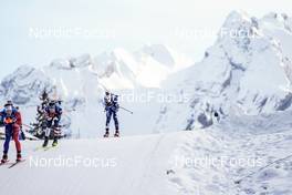 18.12.2022, Annecy-Le Grand Bornand, France (FRA): Emilien Claude (FRA), Sean Doherty (USA), Tuomas Harjula (FIN), (l-r) -  IBU World Cup Biathlon, mass men, Annecy-Le Grand Bornand (FRA). www.nordicfocus.com. © Thibaut/NordicFocus. Every downloaded picture is fee-liable.