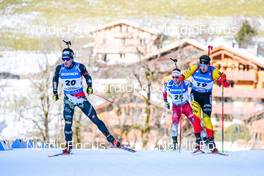 18.12.2022, Annecy-Le Grand Bornand, France (FRA): Tommaso Giacomel (ITA), Florent Claude (BEL), (l-r) -  IBU World Cup Biathlon, mass men, Annecy-Le Grand Bornand (FRA). www.nordicfocus.com. © Authamayou/NordicFocus. Every downloaded picture is fee-liable.