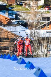 18.12.2022, Annecy-Le Grand Bornand, France (FRA): Lena Haecki-Gross (SUI), Elisa Gasparin (SUI), (l-r)  -  IBU World Cup Biathlon, mass women, Annecy-Le Grand Bornand (FRA). www.nordicfocus.com. © Authamayou/NordicFocus. Every downloaded picture is fee-liable.