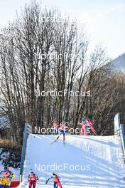 18.12.2022, Annecy-Le Grand Bornand, France (FRA): Dorothea Wierer (ITA), Anais Chevalier-Bouchet (FRA), (l-r)  -  IBU World Cup Biathlon, mass women, Annecy-Le Grand Bornand (FRA). www.nordicfocus.com. © Authamayou/NordicFocus. Every downloaded picture is fee-liable.