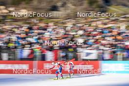 18.12.2022, Annecy-Le Grand Bornand, France (FRA): Jessica Jislova (CZE), Lena Haecki-Gross (SUI), (l-r) -  IBU World Cup Biathlon, mass women, Annecy-Le Grand Bornand (FRA). www.nordicfocus.com. © Thibaut/NordicFocus. Every downloaded picture is fee-liable.