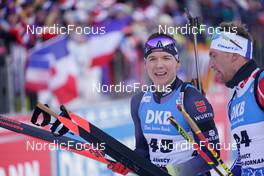 17.12.2022, Annecy-Le Grand Bornand, France (FRA): Justus Strelow (GER), Emilien Claude (FRA), (l-r) -  IBU World Cup Biathlon, pursuit men, Annecy-Le Grand Bornand (FRA). www.nordicfocus.com. © Thibaut/NordicFocus. Every downloaded picture is fee-liable.