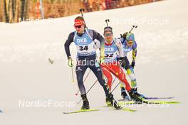 17.12.2022, Annecy-Le Grand Bornand, France (FRA): Johannes Kuehn (GER), Joscha Burkhalter (SUI), (l-r) -  IBU World Cup Biathlon, pursuit men, Annecy-Le Grand Bornand (FRA). www.nordicfocus.com. © Thibaut/NordicFocus. Every downloaded picture is fee-liable.