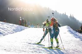 17.12.2022, Annecy-Le Grand Bornand, France (FRA): Karoline Erdal (NOR), Polona Klemencic (SLO), (l-r) -  IBU World Cup Biathlon, pursuit women, Annecy-Le Grand Bornand (FRA). www.nordicfocus.com. © Thibaut/NordicFocus. Every downloaded picture is fee-liable.