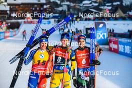 17.12.2022, Annecy-Le Grand Bornand, France (FRA): Julia Simon (FRA), Elvira Oeberg (SWE), Lisa Vittozzi (ITA), (l-r), (l-r) -  IBU World Cup Biathlon, pursuit women, Annecy-Le Grand Bornand (FRA). www.nordicfocus.com. © Authamayou/NordicFocus. Every downloaded picture is fee-liable.