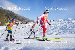 17.12.2022, Annecy-Le Grand Bornand, France (FRA): Stina Nilsson (SWE), Hannah Auchentaller (ITA), Joanna Jakiela (POL), (l-r) -  IBU World Cup Biathlon, pursuit women, Annecy-Le Grand Bornand (FRA). www.nordicfocus.com. © Thibaut/NordicFocus. Every downloaded picture is fee-liable.
