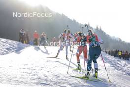 17.12.2022, Annecy-Le Grand Bornand, France (FRA): Dunja Zdouc (AUT), Suvi Minkkinen (FIN), (l-r) -  IBU World Cup Biathlon, pursuit women, Annecy-Le Grand Bornand (FRA). www.nordicfocus.com. © Thibaut/NordicFocus. Every downloaded picture is fee-liable.
