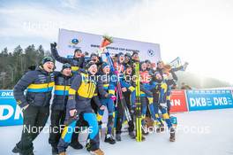 17.12.2022, Annecy-Le Grand Bornand, France (FRA): Elvira Oeberg (SWE), Anna Magnusson (SWE), Linn Persson (SWE), Hanna Oeberg (SWE), (l-r) -  IBU World Cup Biathlon, pursuit women, Annecy-Le Grand Bornand (FRA). www.nordicfocus.com. © Authamayou/NordicFocus. Every downloaded picture is fee-liable.