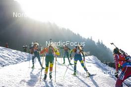 17.12.2022, Annecy-Le Grand Bornand, France (FRA): Lotte Lie (BEL), Hanna Oeberg (SWE), (l-r) -  IBU World Cup Biathlon, pursuit women, Annecy-Le Grand Bornand (FRA). www.nordicfocus.com. © Thibaut/NordicFocus. Every downloaded picture is fee-liable.