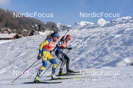 17.12.2022, Annecy-Le Grand Bornand, France (FRA): Linn Persson (SWE), Denise Herrmann-Wick (GER), (l-r) -  IBU World Cup Biathlon, pursuit women, Annecy-Le Grand Bornand (FRA). www.nordicfocus.com. © Thibaut/NordicFocus. Every downloaded picture is fee-liable.