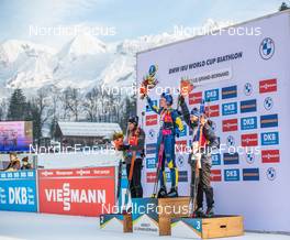 17.12.2022, Annecy-Le Grand Bornand, France (FRA): Lisa Vittozzi (ITA), Elvira Oeberg (SWE), Julia Simon (FRA), (l-r) -  IBU World Cup Biathlon, pursuit women, Annecy-Le Grand Bornand (FRA). www.nordicfocus.com. © Authamayou/NordicFocus. Every downloaded picture is fee-liable.