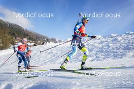 17.12.2022, Annecy-Le Grand Bornand, France (FRA): Suvi Minkkinen (FIN), Olena Bilosiuk (UKR), (l-r) -  IBU World Cup Biathlon, pursuit women, Annecy-Le Grand Bornand (FRA). www.nordicfocus.com. © Thibaut/NordicFocus. Every downloaded picture is fee-liable.
