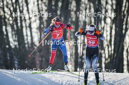 17.12.2022, Annecy-Le Grand Bornand, France (FRA): Paulina Batovska Fialkova (SVK), Alina Stremous (MDA), (l-r) -  IBU World Cup Biathlon, pursuit women, Annecy-Le Grand Bornand (FRA). www.nordicfocus.com. © Thibaut/NordicFocus. Every downloaded picture is fee-liable.