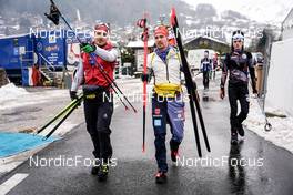 15.12.2022, Annecy-Le Grand Bornand, France (FRA): Joscha Burkhalter (SUI), David Zobel (GER), (l-r)  -  IBU World Cup Biathlon, sprint men, Annecy-Le Grand Bornand (FRA). www.nordicfocus.com. © Thibaut/NordicFocus. Every downloaded picture is fee-liable.