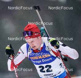 15.12.2022, Annecy-Le Grand Bornand, France (FRA): Sebastian Stalder (SUI) -  IBU World Cup Biathlon, sprint men, Annecy-Le Grand Bornand (FRA). www.nordicfocus.com. © Thibaut/NordicFocus. Every downloaded picture is fee-liable.