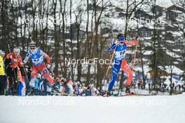 16.12.2022, Annecy-Le Grand Bornand, France (FRA): Anna Gandler (AUT), Caroline Colombo (FRA), (l-r) -  IBU World Cup Biathlon, sprint women, Annecy-Le Grand Bornand (FRA). www.nordicfocus.com. © Authamayou/NordicFocus. Every downloaded picture is fee-liable.
