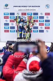 16.12.2022, Annecy-Le Grand Bornand, France (FRA): Linn Persson (SWE), Anna Magnusson (SWE), Denise Herrmann-Wick (GER), (l-r) -  IBU World Cup Biathlon, sprint women, Annecy-Le Grand Bornand (FRA). www.nordicfocus.com. © Thibaut/NordicFocus. Every downloaded picture is fee-liable.