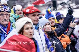 16.12.2022, Annecy-Le Grand Bornand, France (FRA): Event Feature: Fans cheering, Event Feature: -  IBU World Cup Biathlon, sprint women, Annecy-Le Grand Bornand (FRA). www.nordicfocus.com. © Thibaut/NordicFocus. Every downloaded picture is fee-liable.