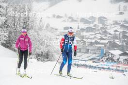 13.12.2022, Annecy-Le Grand Bornand, France (FRA): Marketa Davidova of the Czech Republic, Lucie Charvatova of the Czech Republic, (l-r) -  IBU World Cup Biathlon, training, Annecy-Le Grand Bornand (FRA). www.nordicfocus.com. © Authamayou/NordicFocus. Every downloaded picture is fee-liable.