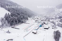 13.12.2022, Annecy-Le Grand Bornand, France (FRA): Event Feature: Overview over the Biathlon Stadium Le Grand-Bornand - IBU World Cup Biathlon, training, Annecy-Le Grand Bornand (FRA). www.nordicfocus.com. © Manzoni/NordicFocus. Every downloaded picture is fee-liable.