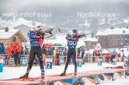 14.12.2022, Annecy-Le Grand Bornand, France (FRA): Emilien Jacquelin (FRA), Filip Fjeld Andersen (NOR), (l-r) -  IBU World Cup Biathlon, training, Annecy-Le Grand Bornand (FRA). www.nordicfocus.com. © Authamayou/NordicFocus. Every downloaded picture is fee-liable.