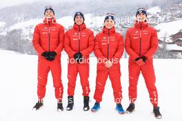 14.12.2022, Annecy-Le Grand Bornand, France (FRA): Sean Doherty (USA), Paul Schommer (USA), Jake Brown (USA), Vaclav Cervenka (USA), (l-r) - IBU World Cup Biathlon, training, Annecy-Le Grand Bornand (FRA). www.nordicfocus.com. © Manzoni/NordicFocus. Every downloaded picture is fee-liable.