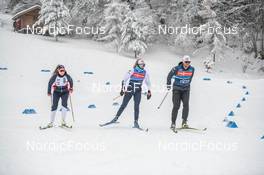13.12.2022, Annecy-Le Grand Bornand, France (FRA): Emilie Aagheim Kalkenberg of Norway, Ingrid Landmark Tandrevold of Norway, (l-r) -  IBU World Cup Biathlon, training, Annecy-Le Grand Bornand (FRA). www.nordicfocus.com. © Authamayou/NordicFocus. Every downloaded picture is fee-liable.