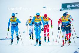 01.01.2022, Oberstdorf, Germany (GER): Maicol Rastelli (ITA), Francesco De Fabiani (ITA), Harald Oestberg Amundsen (NOR), (l-r)  - FIS world cup cross-country, tour de ski, individual sprint, Oberstdorf (GER). www.nordicfocus.com. © Modica/NordicFocus. Every downloaded picture is fee-liable.
