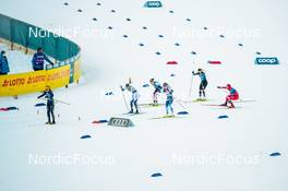 01.01.2022, Oberstdorf, Germany (GER): Kerttu Niskanen (FIN), Coletta Rydzek (GER), Heidi Weng (NOR), Louise Lindstroem (SWE), Katerina Janatova (CZE), Hristina Matsokina (RUS), (l-r)  - FIS world cup cross-country, tour de ski, individual sprint, Oberstdorf (GER). www.nordicfocus.com. © Modica/NordicFocus. Every downloaded picture is fee-liable.