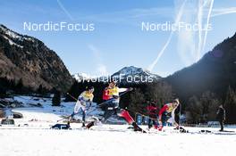 01.01.2022, Oberstdorf, Germany (GER): Even Northug (NOR), Paal Golberg (NOR), Calle Halfvarsson (SWE), (l-r)  - FIS world cup cross-country, tour de ski, individual sprint, Oberstdorf (GER). www.nordicfocus.com. © Modica/NordicFocus. Every downloaded picture is fee-liable.