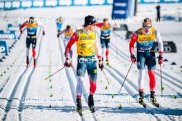 01.01.2022, Oberstdorf, Germany (GER): Johannes Hoesflot Klaebo (NOR), Erik Valnes (NOR), (l-r)  - FIS world cup cross-country, tour de ski, individual sprint, Oberstdorf (GER). www.nordicfocus.com. © Modica/NordicFocus. Every downloaded picture is fee-liable.